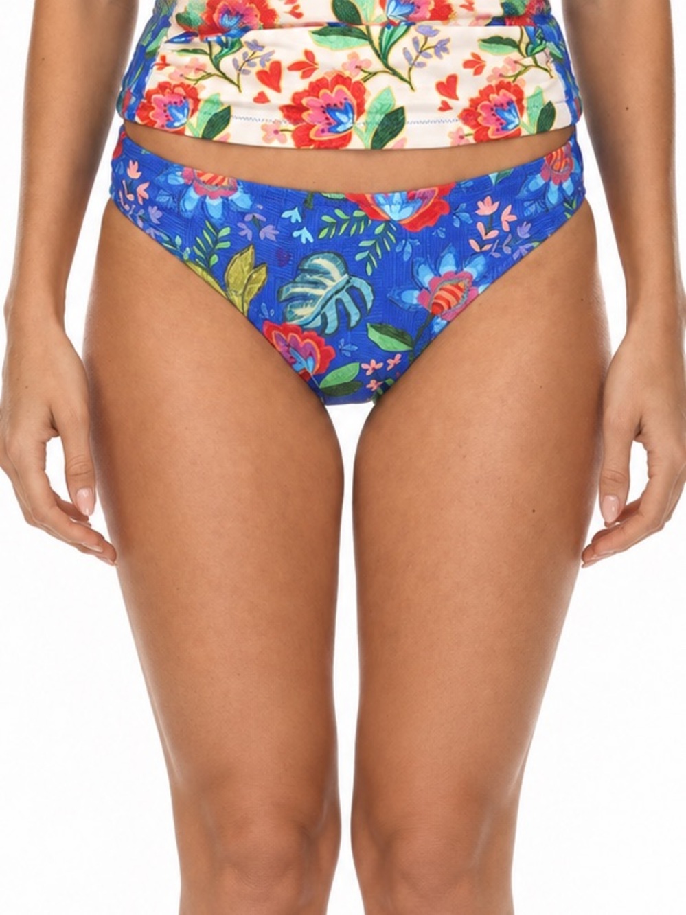 NWT Johnny Was Roumba Floral Bikini Bottom XXL Blue Tropical Swim
